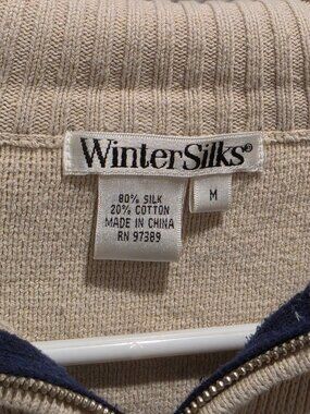 WinterSilks zip up sweater